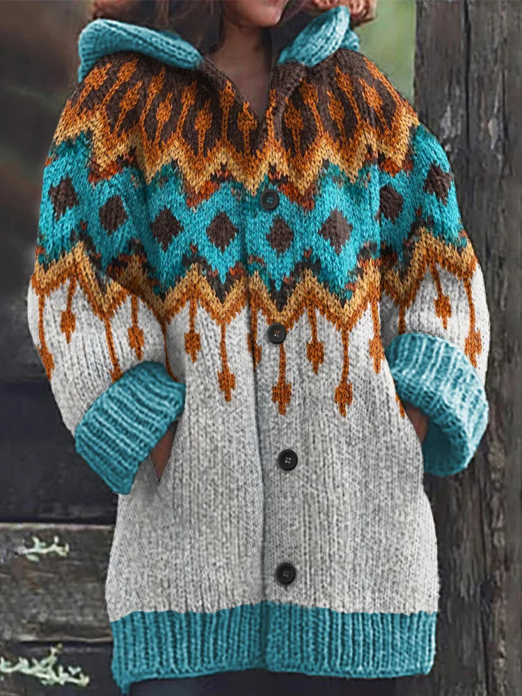 Anouk™ |  wool tribal knit cardigan