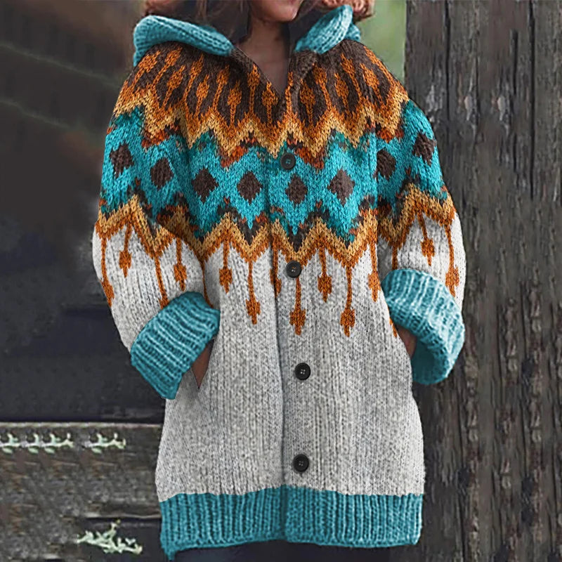 Anouk™ |  wool tribal knit cardigan